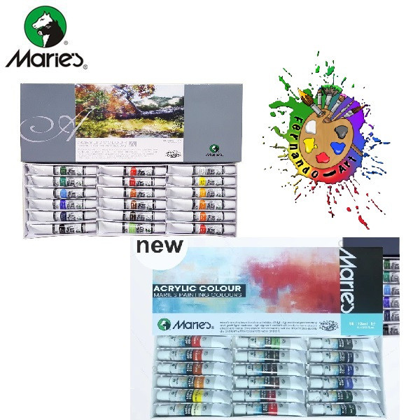 

Acrylic Colour Marie's Painting Colours 18x12ml / Cat Akrilik Maries 18w x 12ml