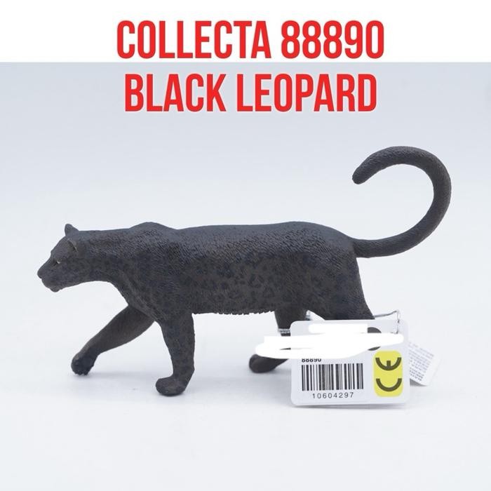 Collecta 88890 Black Leopard Macan Kumbang Leopard Hitam Jaguar Panthera pardus Black Panther Mainan