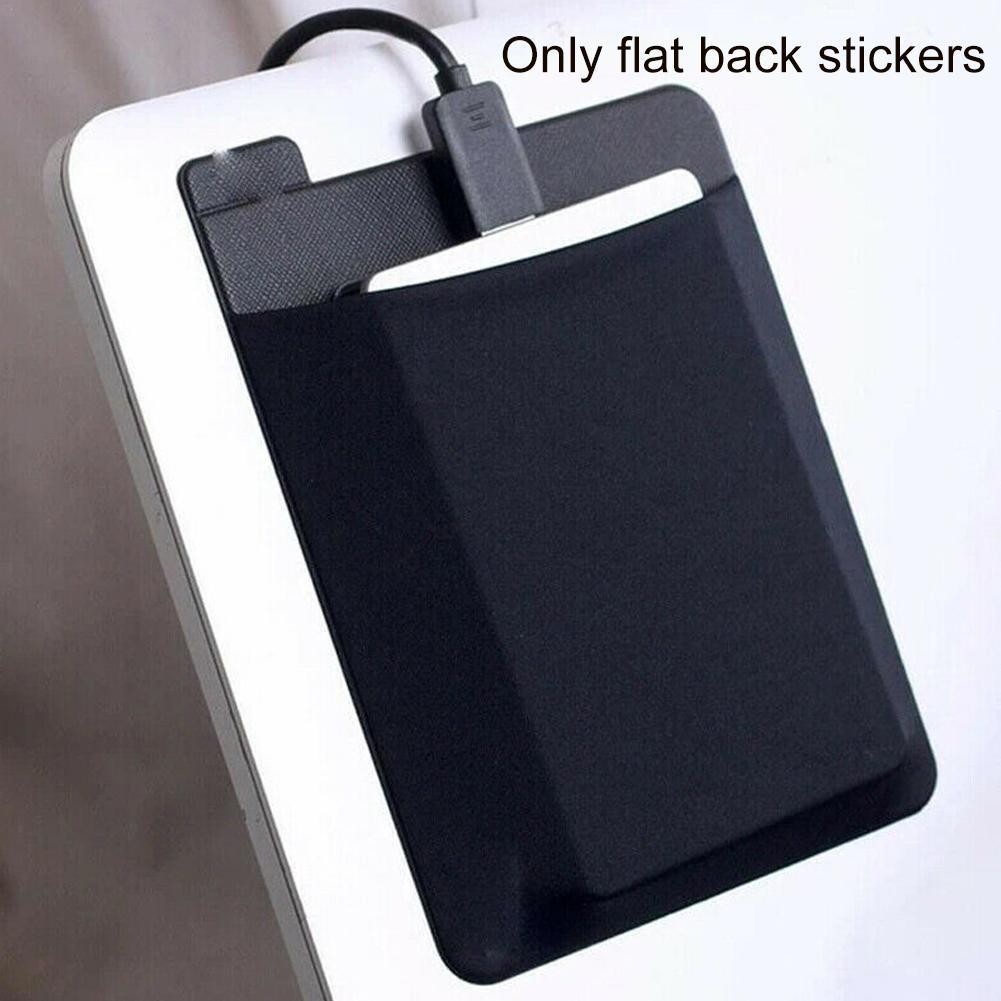 Self Adhesive Laptop Rear Storage Bag for Mouse Digital Hard Drive Cable Pen Pocket Pouch Laptop Acc