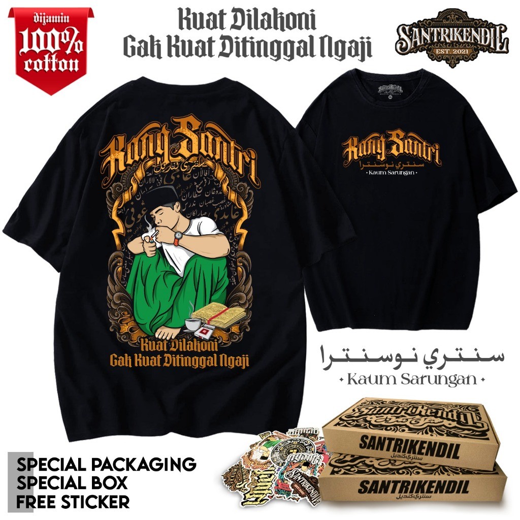 KAOS DISTRO SANTRI KANG SANTRI KAUM SARUNGAN / KAOS KAUM SARUNGAN VOL.3 PENDEK / KAOS KANG SANTRI SA