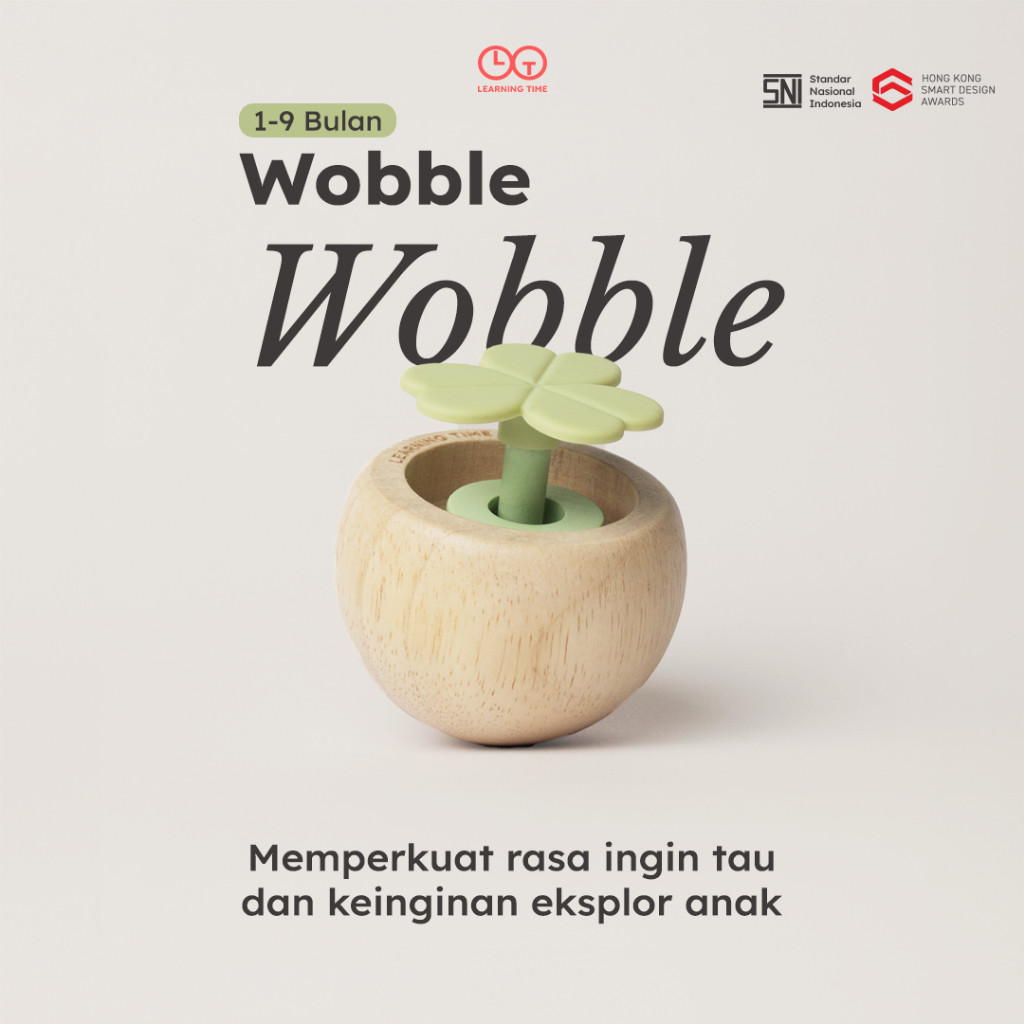 NOI59 Learning Time - Wobble Wobble/Mainan Tummy Time/Stimulasi Bayi 1 Sd 6 Bulan/Mainan Stimulasi/M
