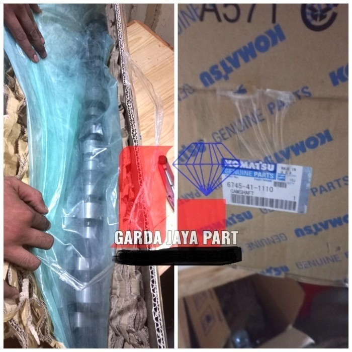 CAMSHAFT ASLI KOMATSU PC300-8 6D114 6745-41-1110 BERKUALITAS