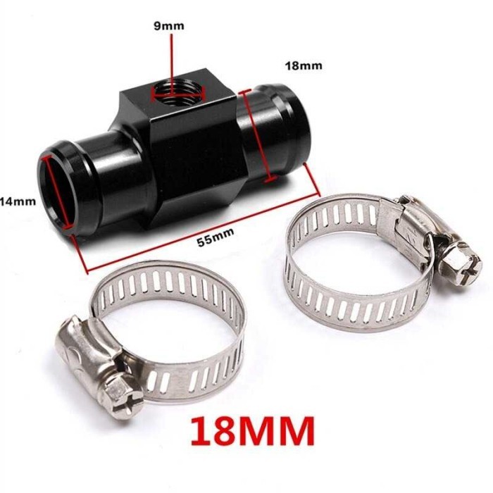 Adaptor Suhu Selang Radiator Adapter Sambungan Thermometer Selang 20mm - 18mm