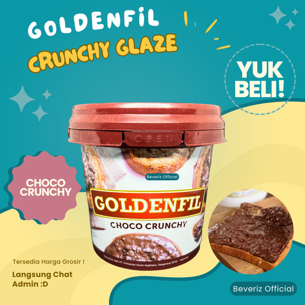 

BEVERIZ Goldenfill Choco Crunchy | Selai Coklat Krunchy Garing 1 Kg {BISA COD} { Tersedia Harga Grosir}