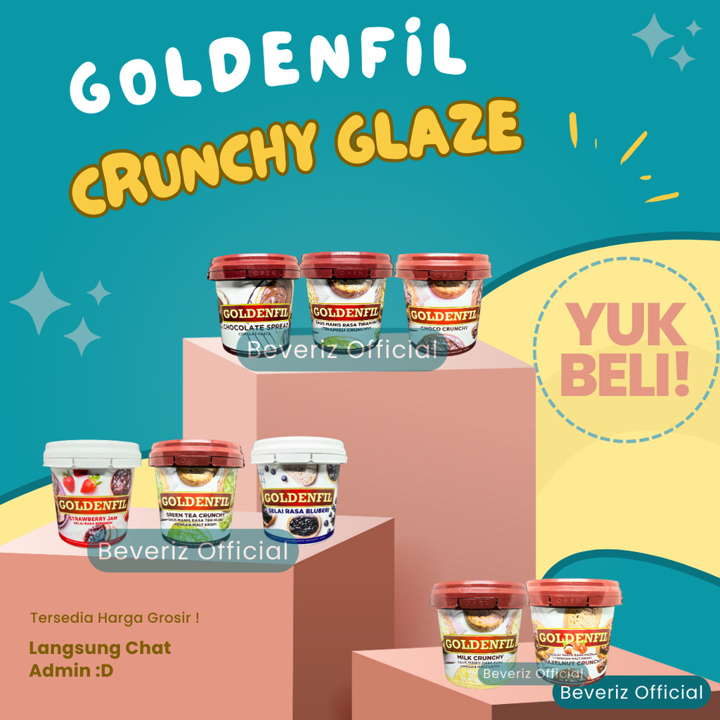 

BEVERIZ Goldenfil Selai Crunchy | Selai Roti Aneka Rasa 1 Kg {BISA COD} { Tersedia Harga Grosir}