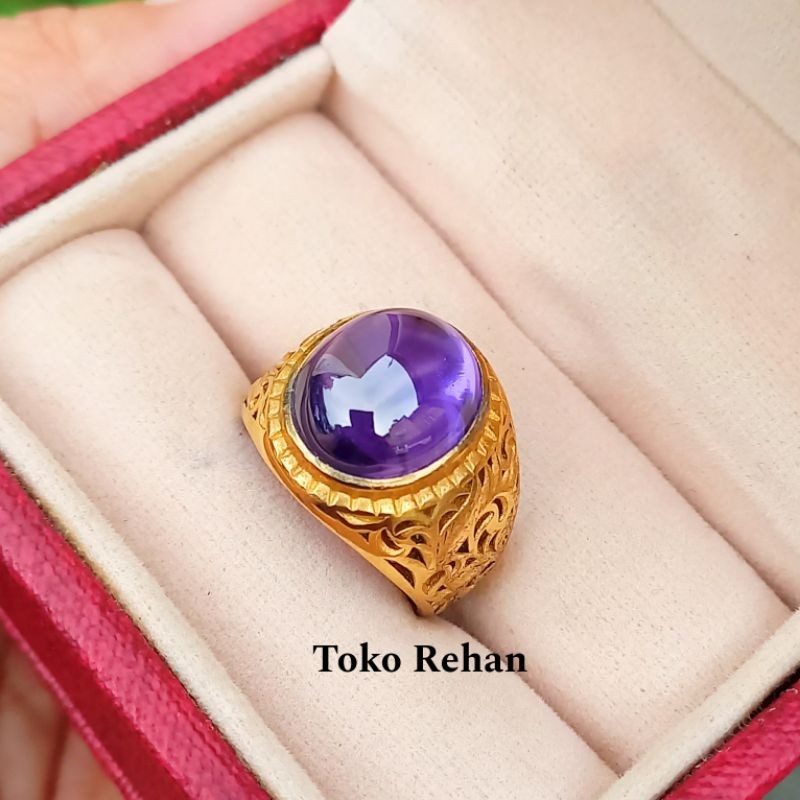 CINCIN BATU KECUBUNG UNGU SUPER KEREN