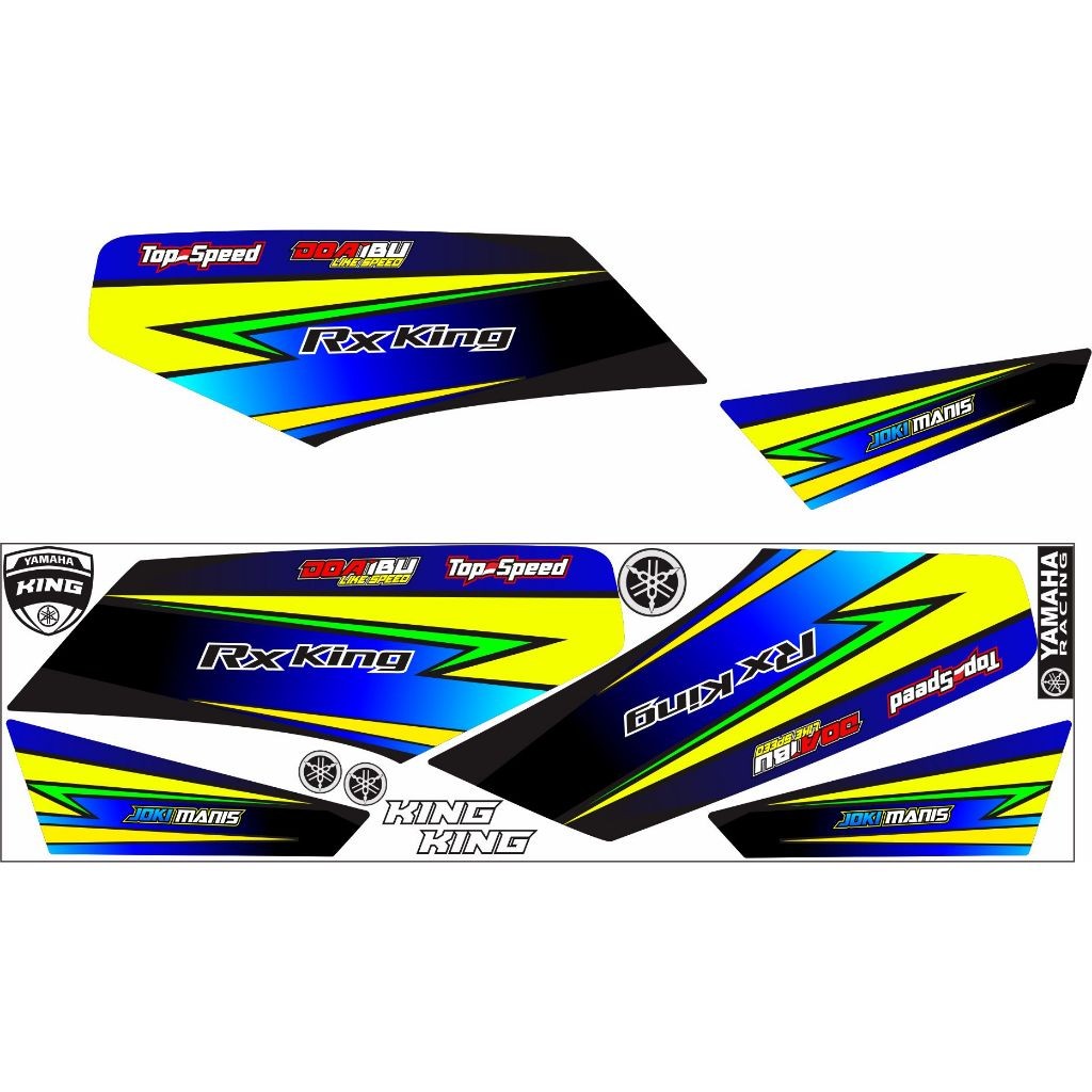 Sticker New Variasi Rx King Terbaru Desain Striping Variasi Motor Rx King Stiker