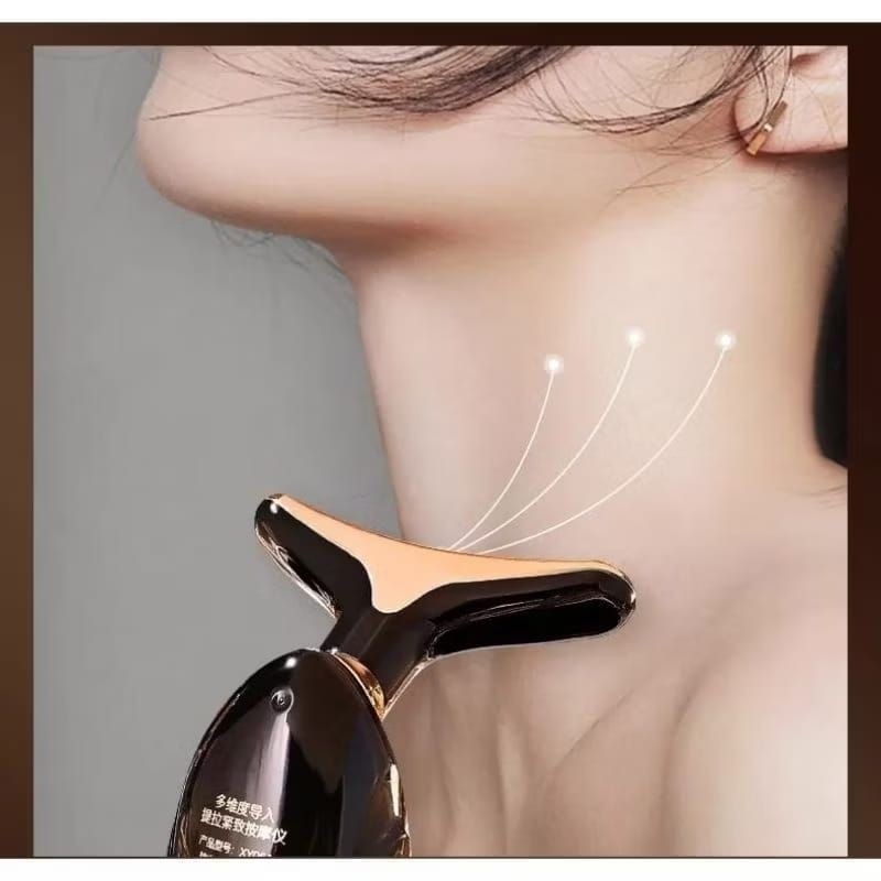 Pemulus wajah setrika wajah 3in1 pengencang kulit wajah alat pijat wajah setrika kulit wajah pengenc