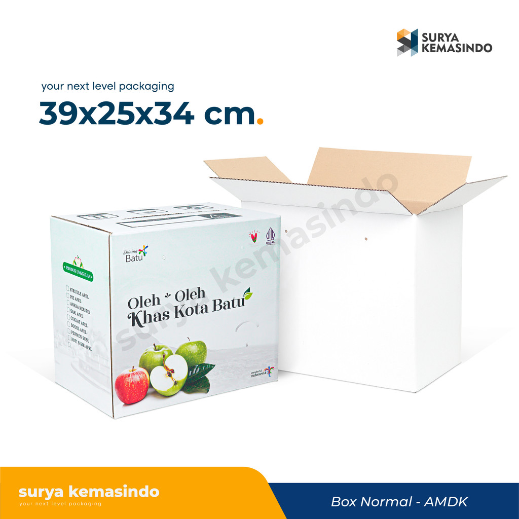 

Box 39X25X34 cm ( Oleh2 5K ) Boxnormal/amdk/kotak/kemasan/packing/a1/tinggi34