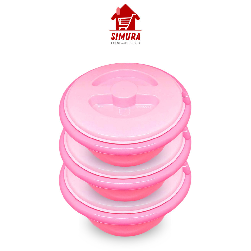 3PCS BASI TUTUP BULAT BESAR  | BASI SAYUR  | TEMPAT SAYUR ( BTBB 183 Pi ) #GROSIR