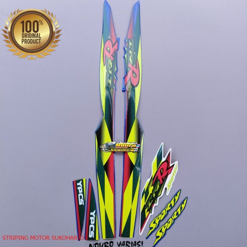 (ORI) striping yamaha fizr fiz r f1 zr 1997 1998 sporty biru tua Lis stabilo  kualitas original