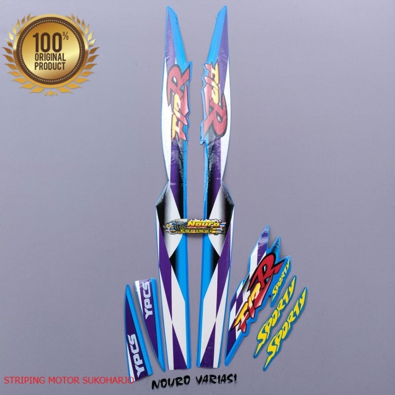 (ORI) striping yamaha fizr fiz r f1 zr 1997 1998 sporty biru muda  kualitas original
