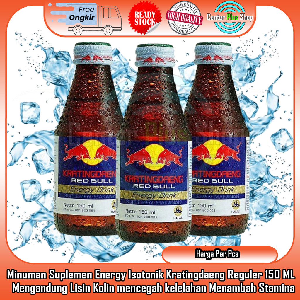 

KRATINGDAENG Reguler150 ML Minuman Energi Drink Isotonik Suplemen Kesehatan Formulasi Penambah Semangat Stamina Tubuh Otot Konsentrasi Tenaga Vitamin Energy Olahraga Penyegar LLS Dahaga Mineral Perasa