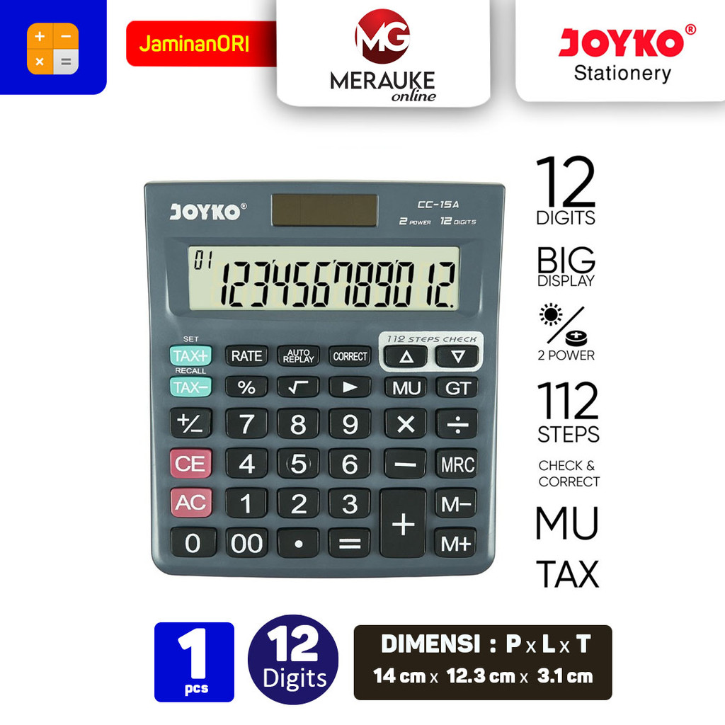 

JOYKO Kalkulator 12 Digits CC-15A Check & Correct
