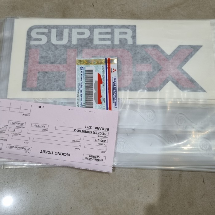 Sticker Super HDX Asli Mitsubishi Canter