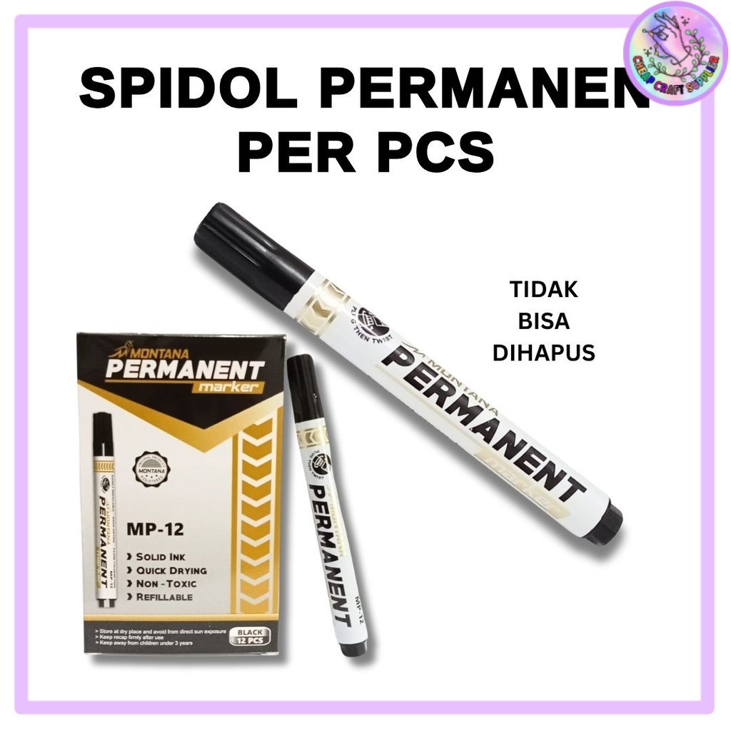 

Spidol Permanen (Tidak bisa hapus)