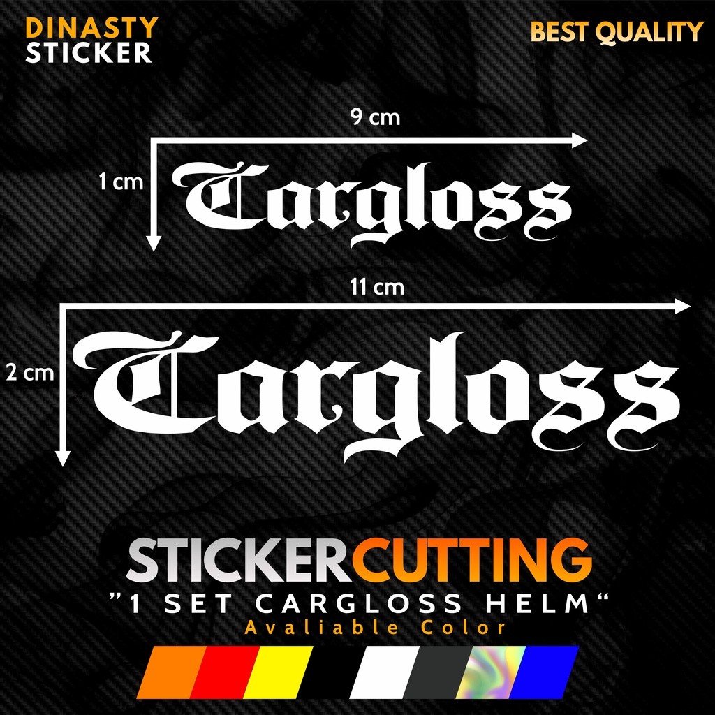 STICKER STIKER CUTTING CARGLOSS 1 SET HELM STICKER HELM CARGLOSS