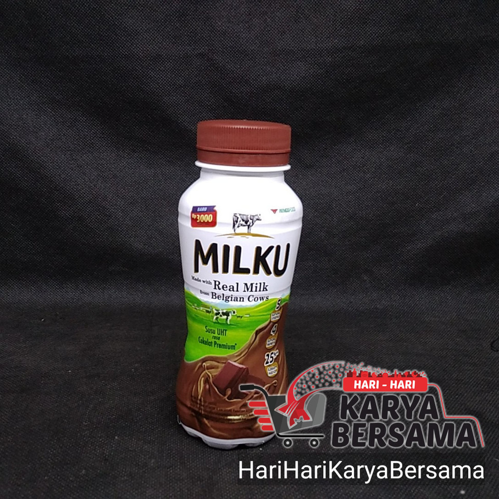 

MILKU MINUMAN SUSU UHT RASA COKELAT PREMIUM BOTOL 200ML