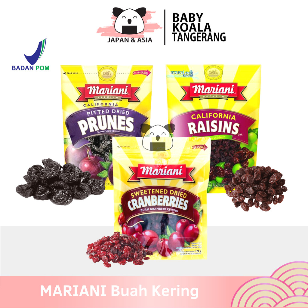 

MARIANI Prune Dry Plum/ Raisins Kismis/ Cranberries 170 g -BKT