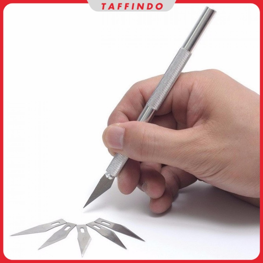 

KNIFEZER Pisau Ukir Seni Hobby Crafting Art Knife Aluminium Handle - WL-9309