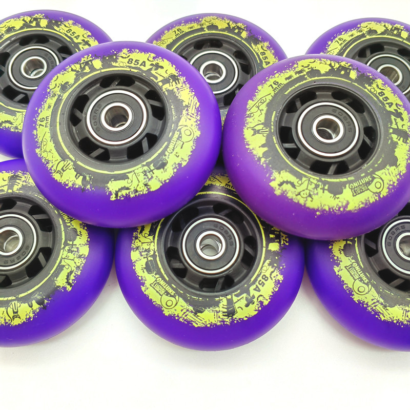 Free shipping roller wheel skate wheel 85A purple skating wheel 72mm