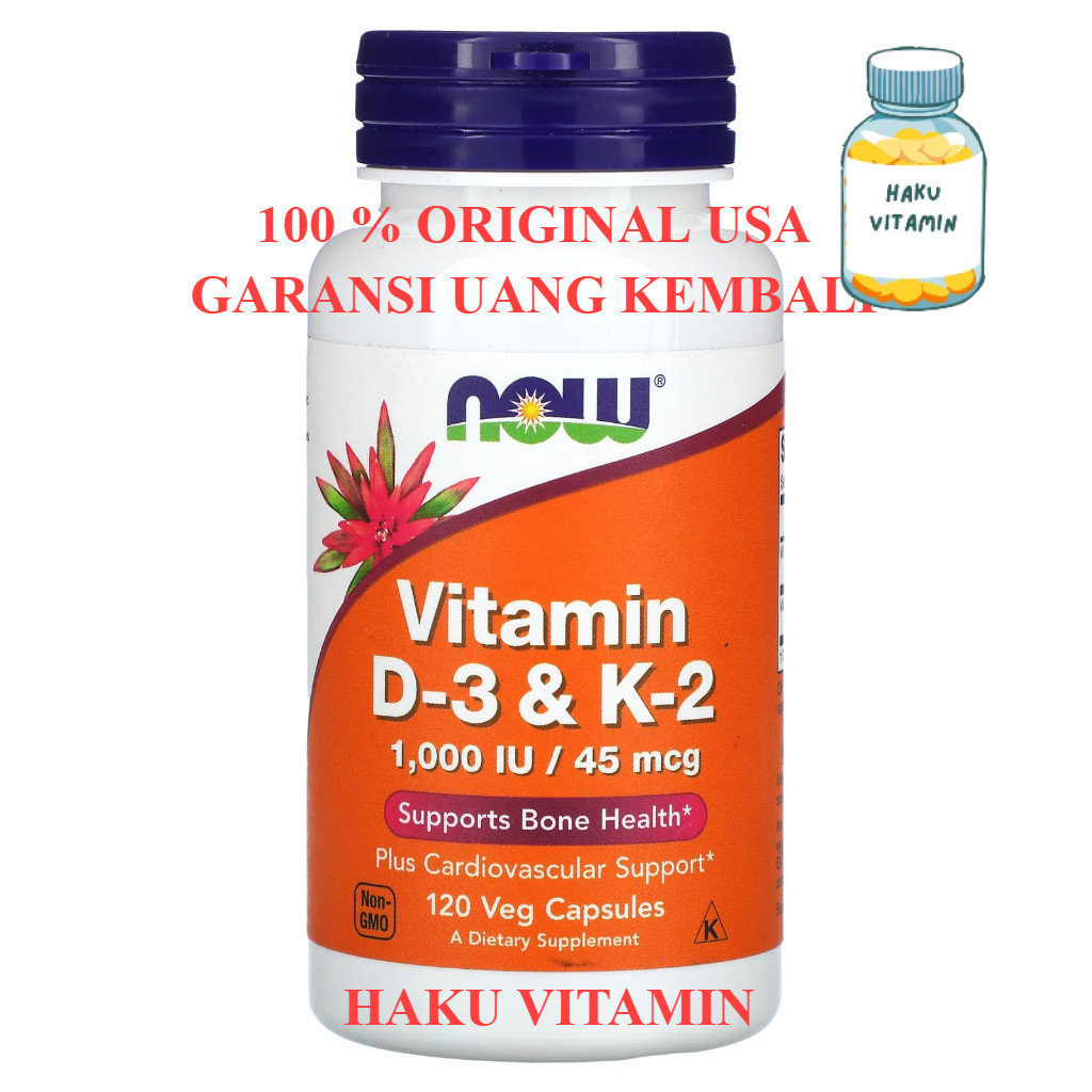NOW VITAMIN D3 K2 5000 10000 2000 1000 IU ISI 120 180 240 360 SOFTGELS 3 | HAKU VITAMIN