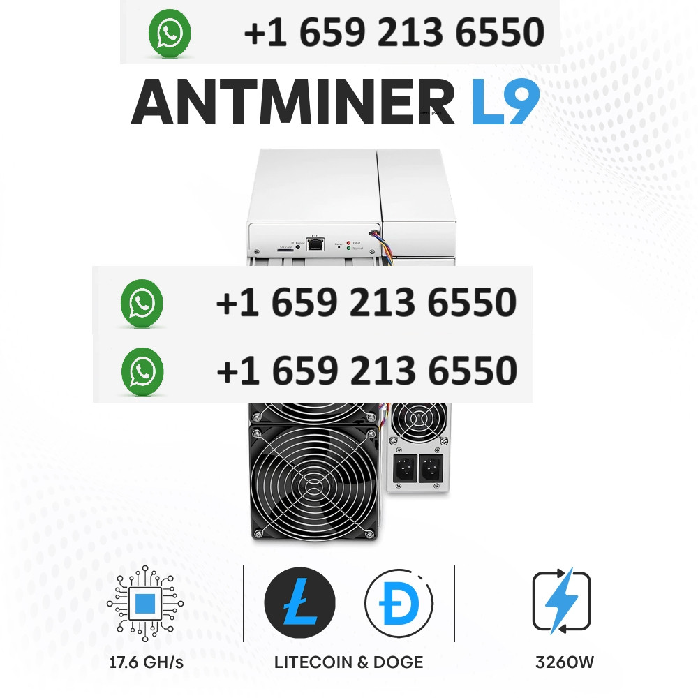 

BUY 2 GET 1 FREE NEW Bitmain Antminer L9 (17Gh) Scrypt (DOGE/LTC) Miner