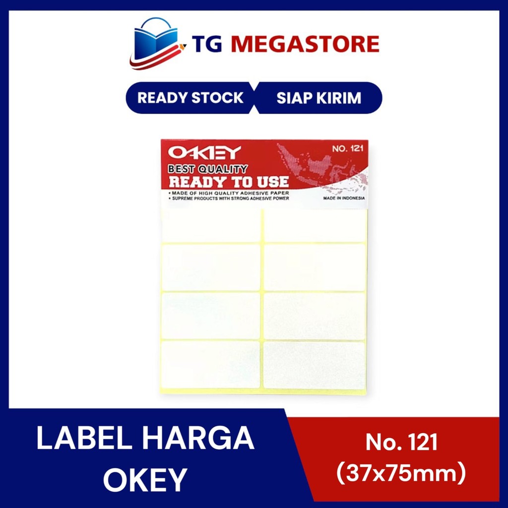 

Label Harga Okey No.121 ( 37 x 75mm )
