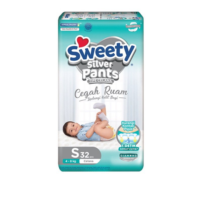 

Sweety Silver Pants Popok Celana S32/M30/L26/XL26/XXL18