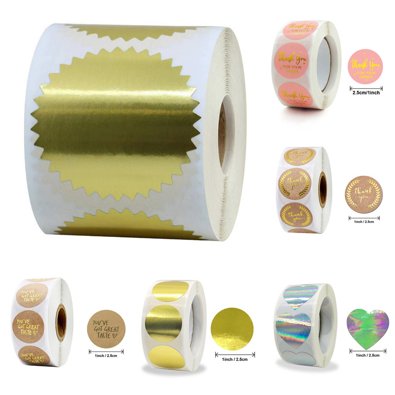 

200/500Pcs 50mm Silver Gold Embosser Sticker for Embossing Stamp,Blank Embosser Seal labels DIY Invitation Card pink stickers