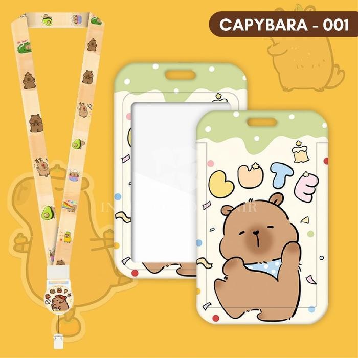 

READY (N017) ID Card Holder Tali Yoyo Capybara / Nametag Yoyo Kapibara / Card Holder Yoyo / Hewan Lucu Masbro / Card Holder Tali Bisa Ditarik lanyard universitas - N017-Kapibara 01