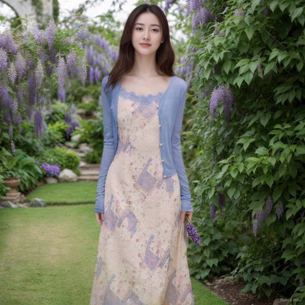 Light Luxury High-End Purple Cardigan Dress Two-Piece Set Women's Fashion