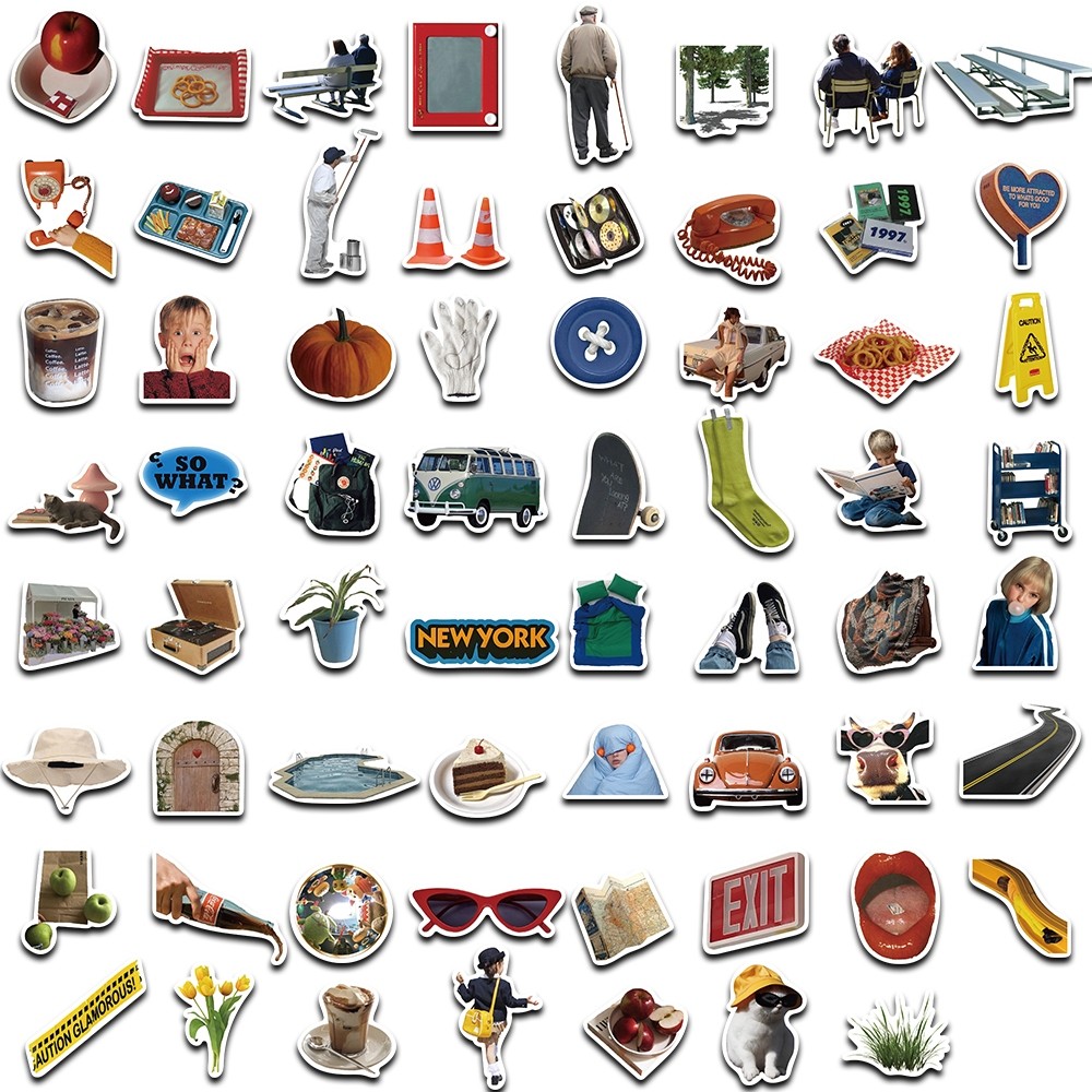

Stiker Ins Gaya Aesthetic Keren Decal Vinyl Anti Air-Sticker Buku Journal Koper Casing HP Laptop Helm Motor