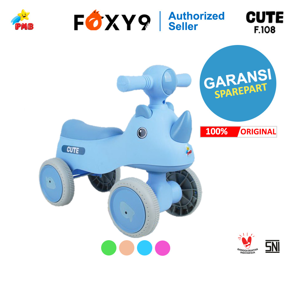 Balance Bike Sepeda Anak Roda Empat Mainan Anak Dorong Roda 4 PMB F108
