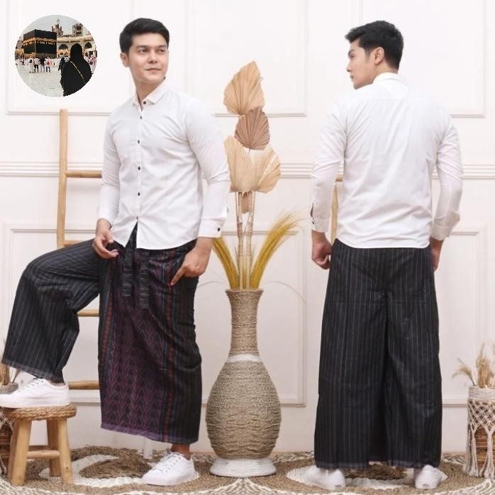 BARU COD sarung celana dewasa all size bahan full catton tebal adem PREMIUM - Hitam
