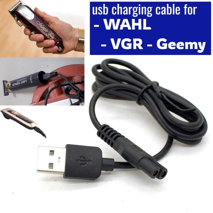 READY  Kabel Charger Usb Clipper Wahl Alat Cukur Rambut VGR Trimmer Geemy