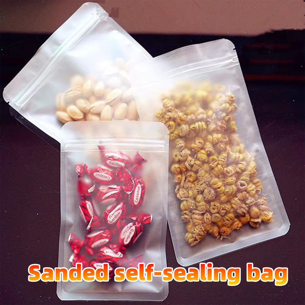 [100PCS/Bag]Plastik klip makanan / Plastik Klip Standing Pouch Ziplock Buram / Kemasan Makanan Akses