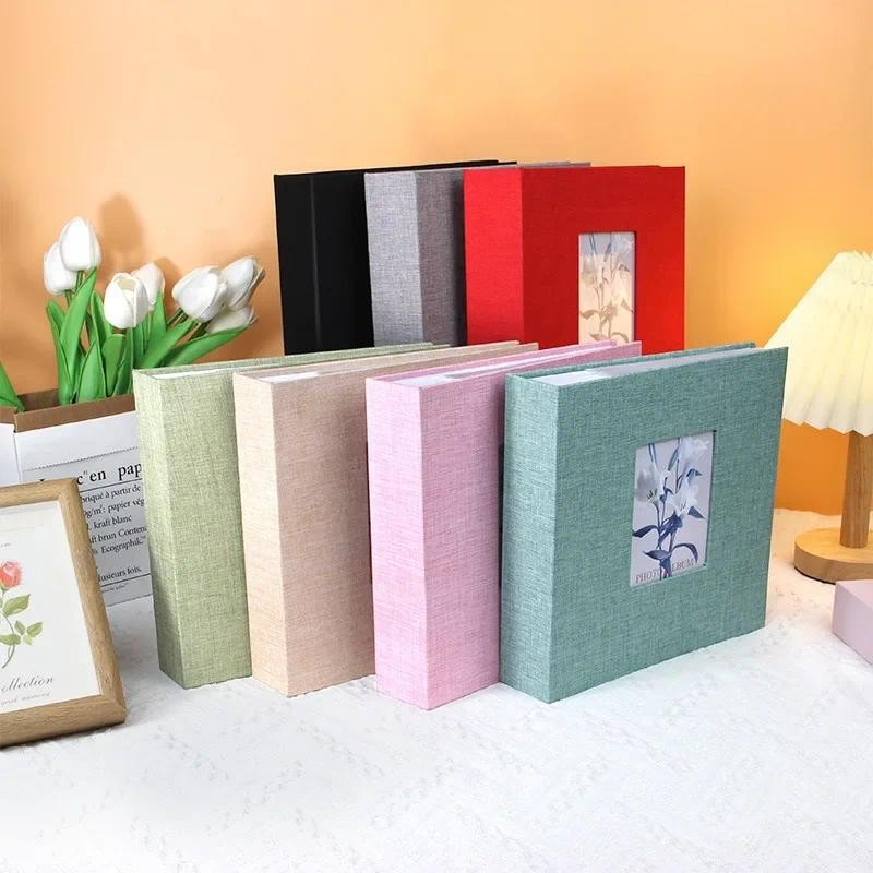 

Flat Back Paper Core Album 4R6 Inch 200 Photos of Popular European and American Photo Albums Photo Book Organiser Hardcover