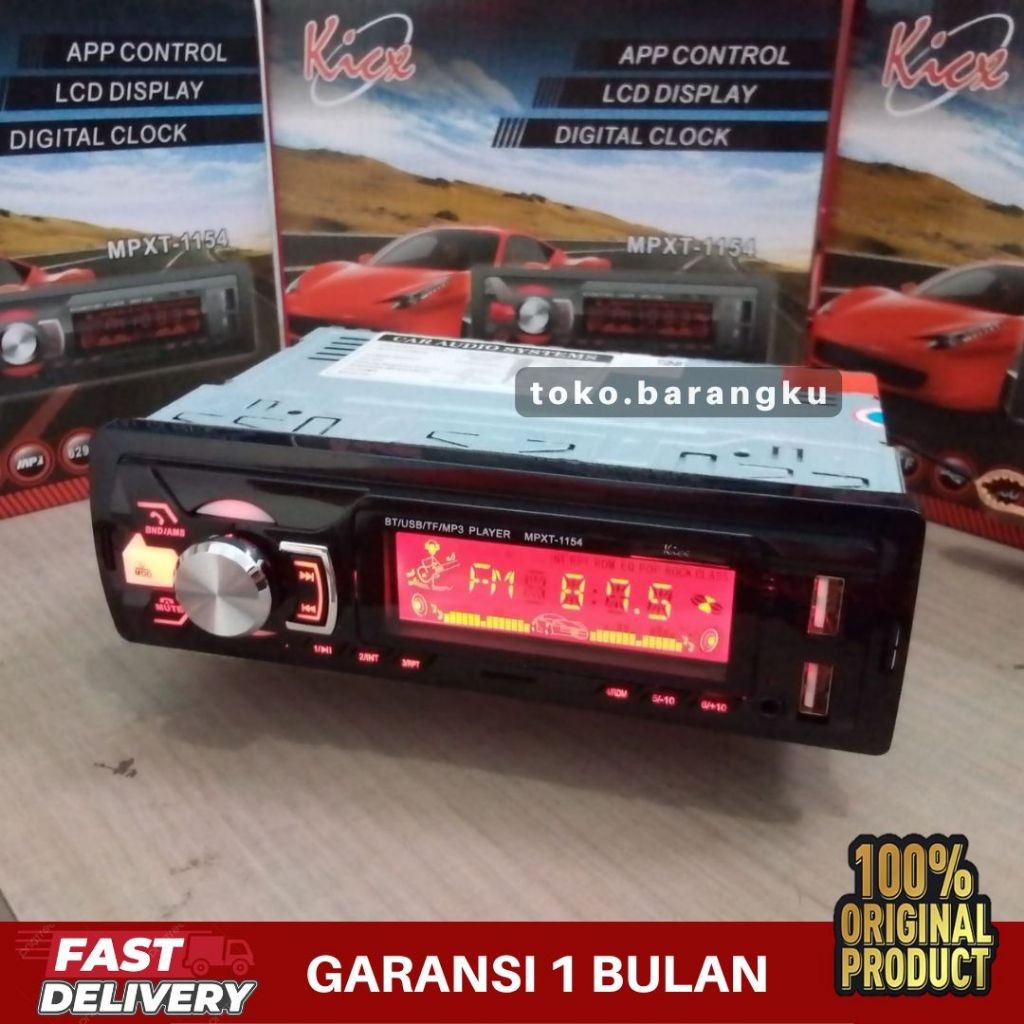 BODY PANJANG ORIGINAL Single Din Kicx Tape Mobil Kicx Bluetooth