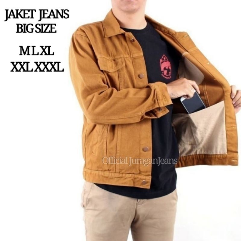 PROMO TERBARU GRS.co Ready Jaket Jeans Denim Jumbo Big Size M L XL XXL XXXL 4XL 5XL 6XL Pria Cowok