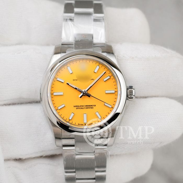JAM TANGAN OYSTER YELLOW DIAL 31mm STEEL EWF