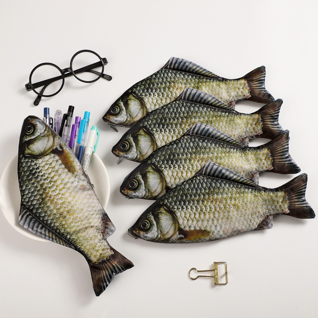 

Fish Pen Bag Creative and Fun Simulation Personalized Pen Bag Large Capacity Pencil Case Simplicity School Stationery Supplies