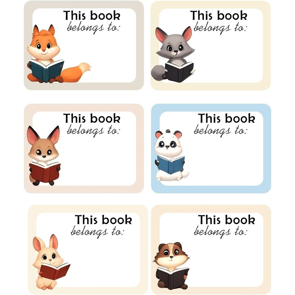 

This Book Belongs to Sticker,2x1.8 Inch Self Adhesive Book Name Tags,Identification Sticker for Name,180PCS