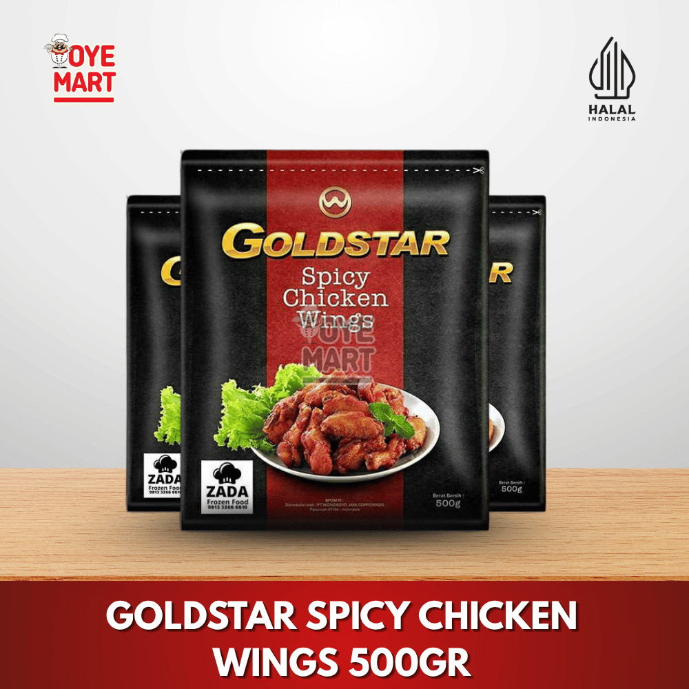

GOLDSTAR SPICY CHICKEN WINGS 500GR / SAYAP AYAM BERBUMBU