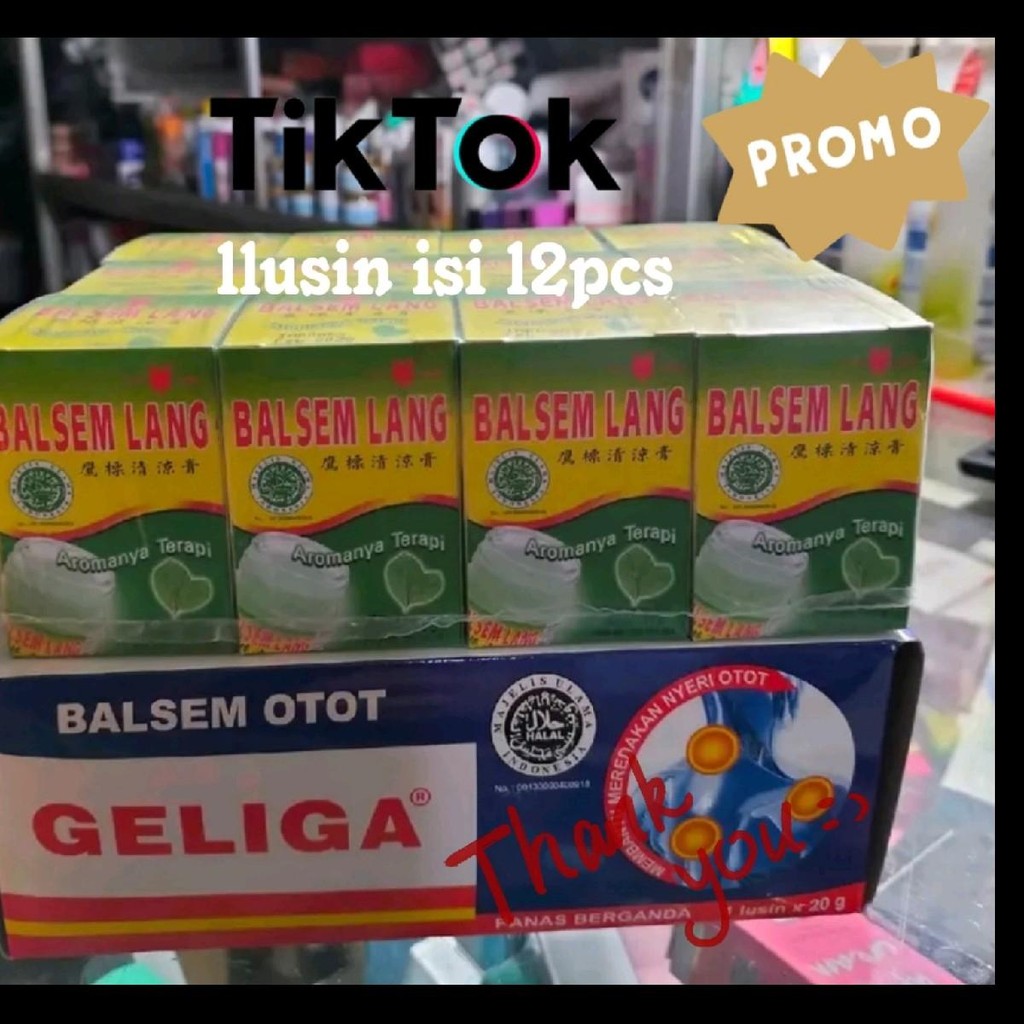 1lusin Caplang Balsem Geliga 20gr | 1lusin Balsem Otot Geliga 20gr