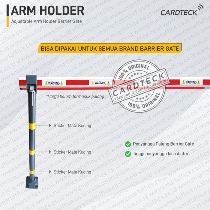 

Tiang Penyangga Tiang Penahan Palang Parkir Portal Otomatis CARDTECK Arm Holder Black