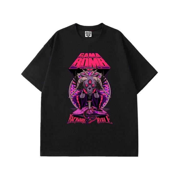 Seratus musim panas LYCUS CLOTHING Tshirt GAMA BOMB lengan pendek Hitam Kaos distro Unisex Combed Di