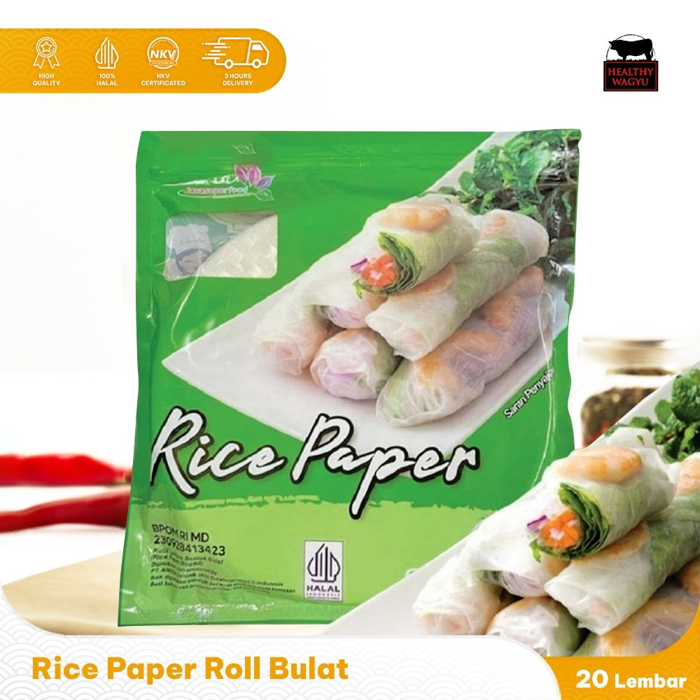 

Rice Paper Roll Java Super Food Bulat 20 lembar / Kulit Lumpia HealthyWagyu