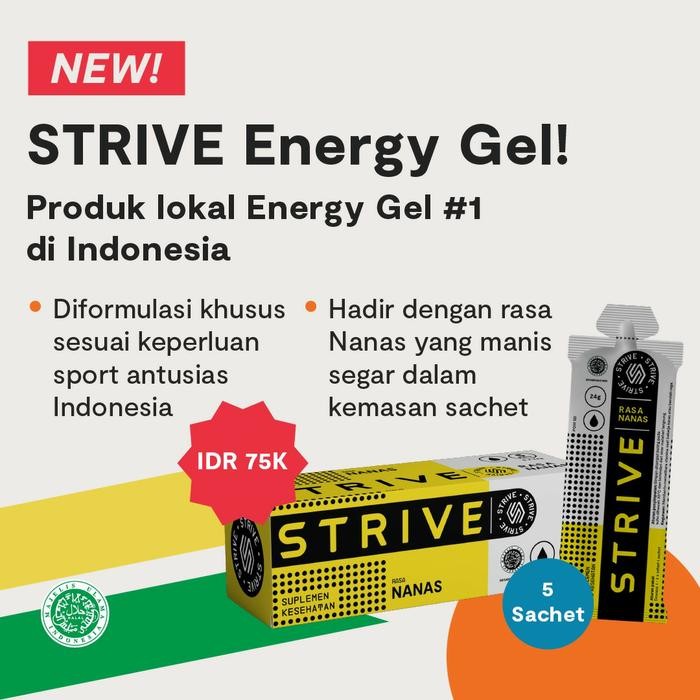 

strive energy gel rasa nanas sis go isotonic bike run triathlon 1 box - markisa