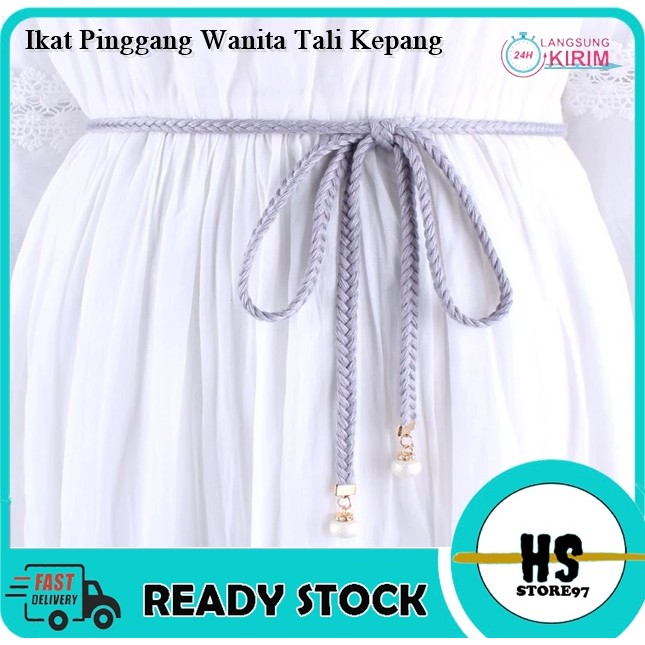 Belt Tali Kepang Mutiara / Belt Gamis / Belt Tunik / Ikat pinggang tali / belt murah grosir